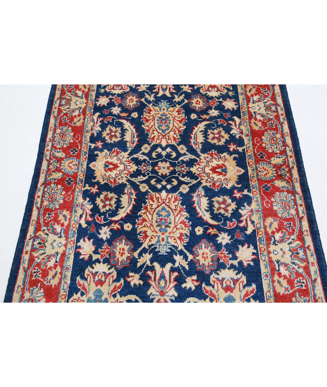 Ziegler 3'10'' X 6'1'' Hand-Knotted Wool Rug 3'10'' x 6'1'' (115 X 183) / Blue / Red