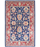 Ziegler 3'10'' X 6'1'' Hand-Knotted Wool Rug 3'10'' x 6'1'' (115 X 183) / Blue / Red