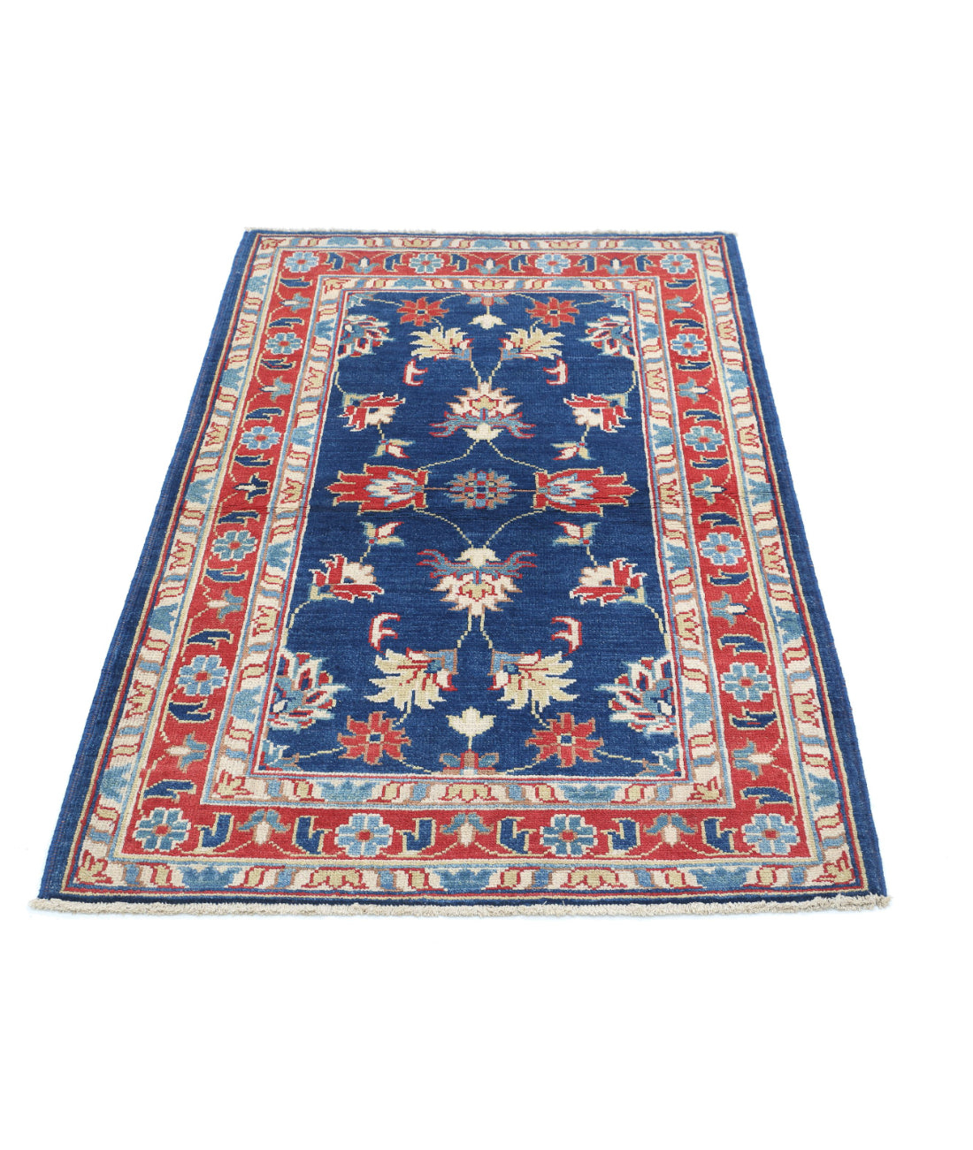 Ziegler 3'1'' X 4'9'' Hand-Knotted Wool Rug 3'1'' x 4'9'' (93 X 143) / Blue / Red