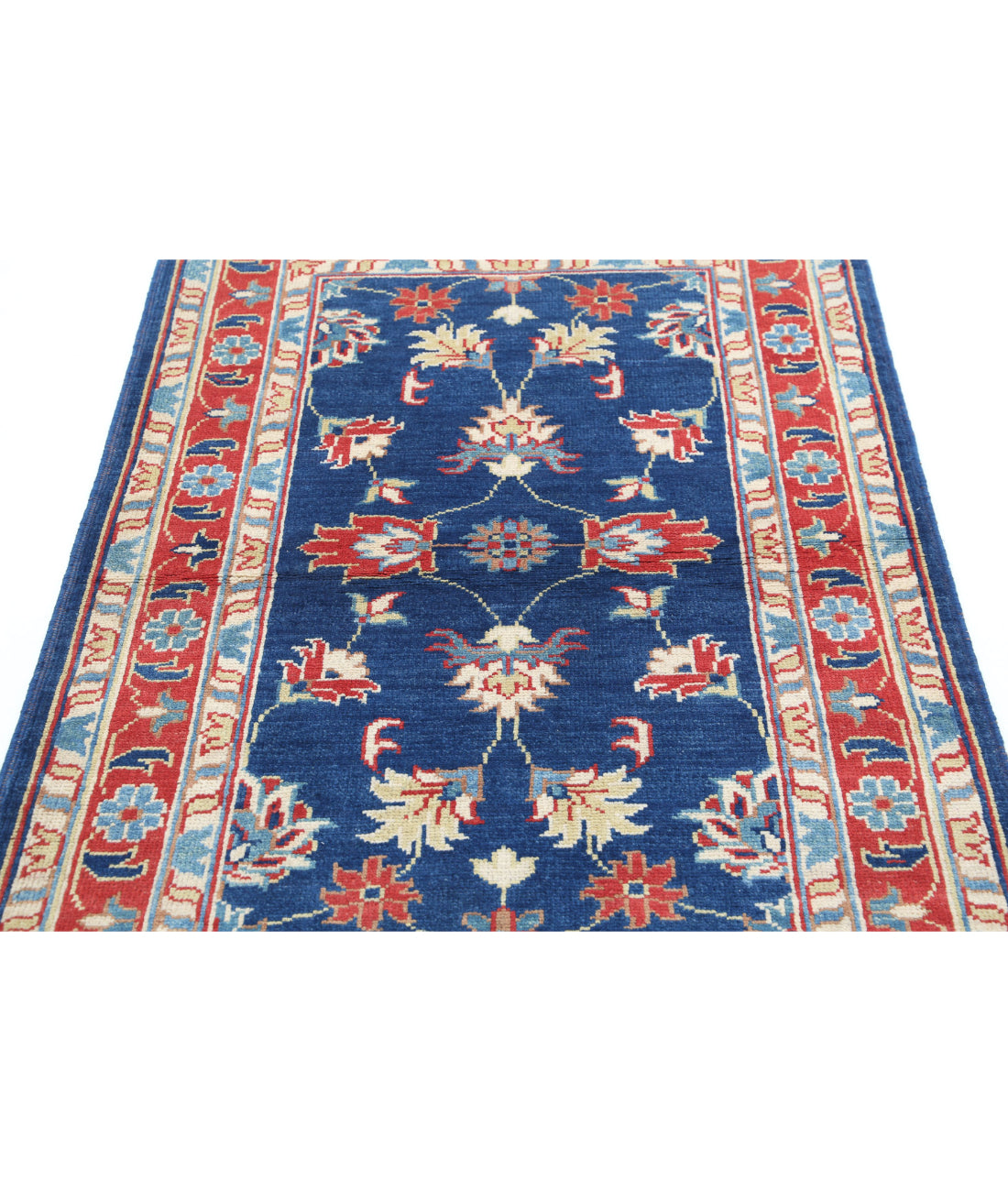 Ziegler 3'1'' X 4'9'' Hand-Knotted Wool Rug 3'1'' x 4'9'' (93 X 143) / Blue / Red
