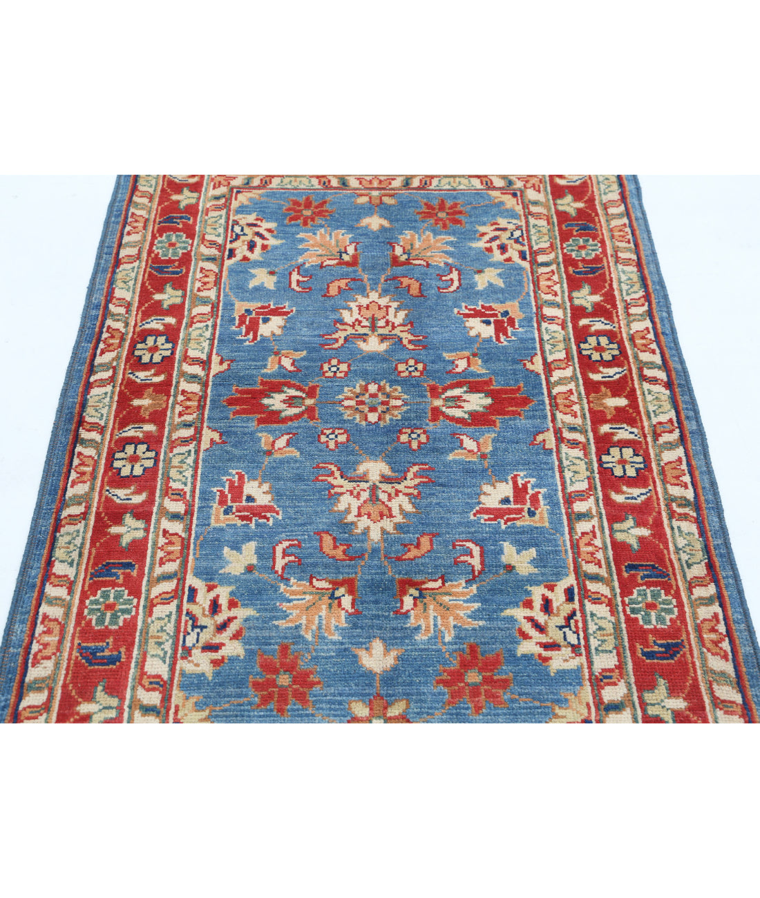 Ziegler 3'0'' X 5'0'' Hand-Knotted Wool Rug 3'0'' x 5'0'' (90 X 150) / Blue / Red