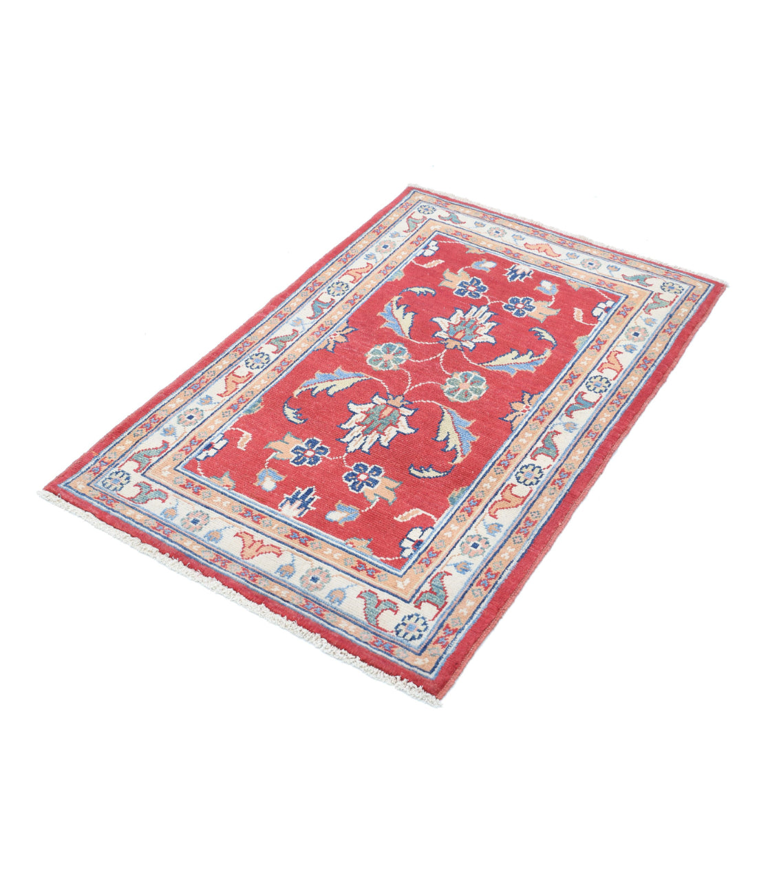 Ziegler 2'8'' X 4'2'' Hand-Knotted Wool Rug 2'8'' x 4'2'' (80 X 125) / Red / Ivory