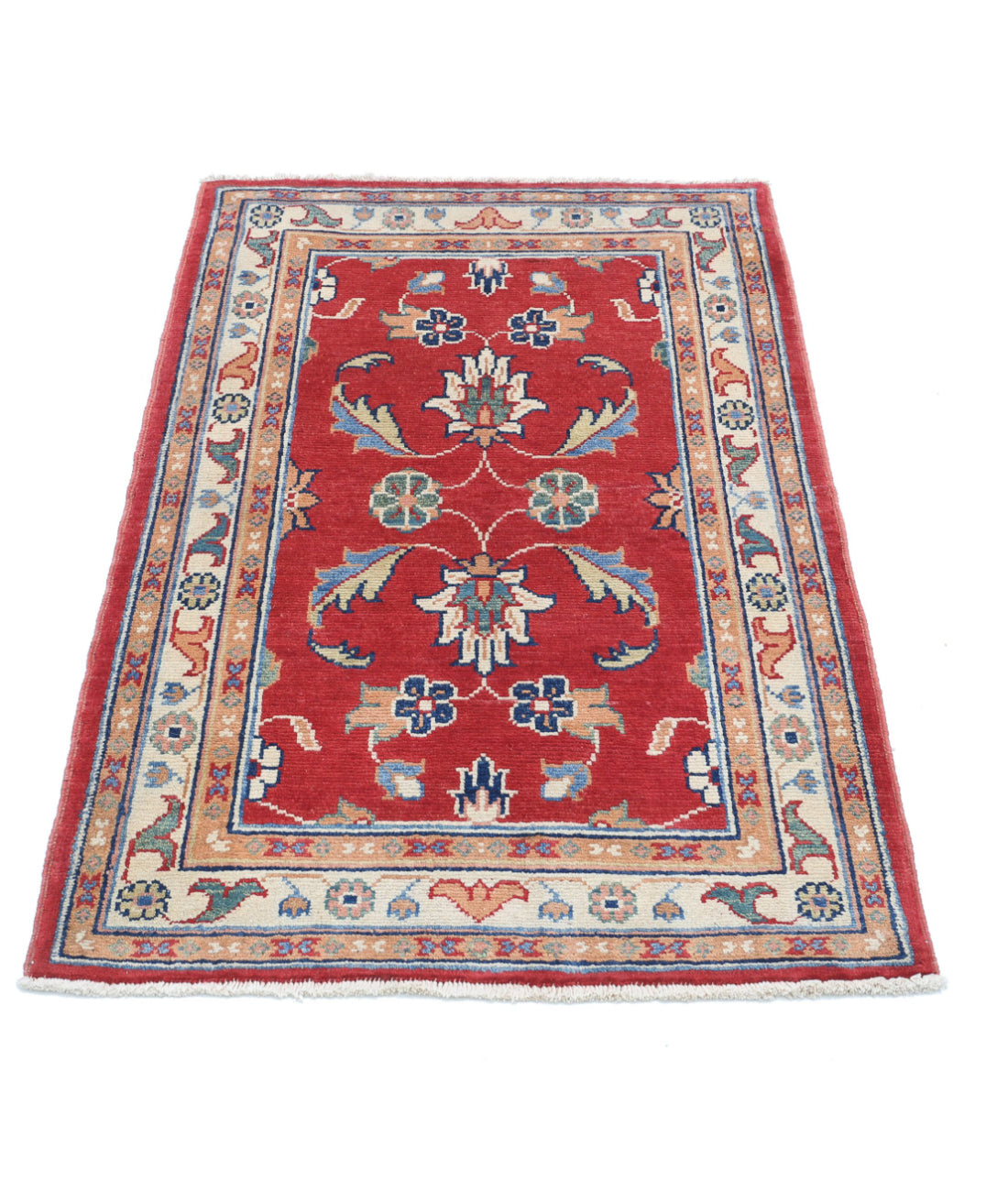 Ziegler 2'8'' X 4'2'' Hand-Knotted Wool Rug 2'8'' x 4'2'' (80 X 125) / Red / Ivory