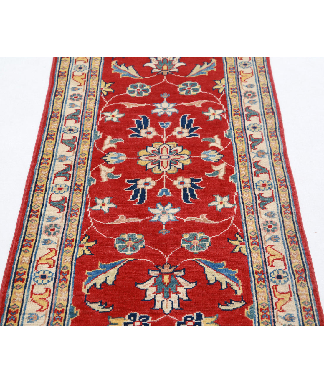 Ziegler 2'5'' X 6'1'' Hand-Knotted Wool Rug 2'5'' x 6'1'' (73 X 183) / Red / Ivory