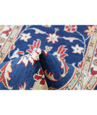 Ziegler 2'6'' X 6'5'' Hand-Knotted Wool Rug 2'6'' x 6'5'' (75 X 193) / Blue / Ivory