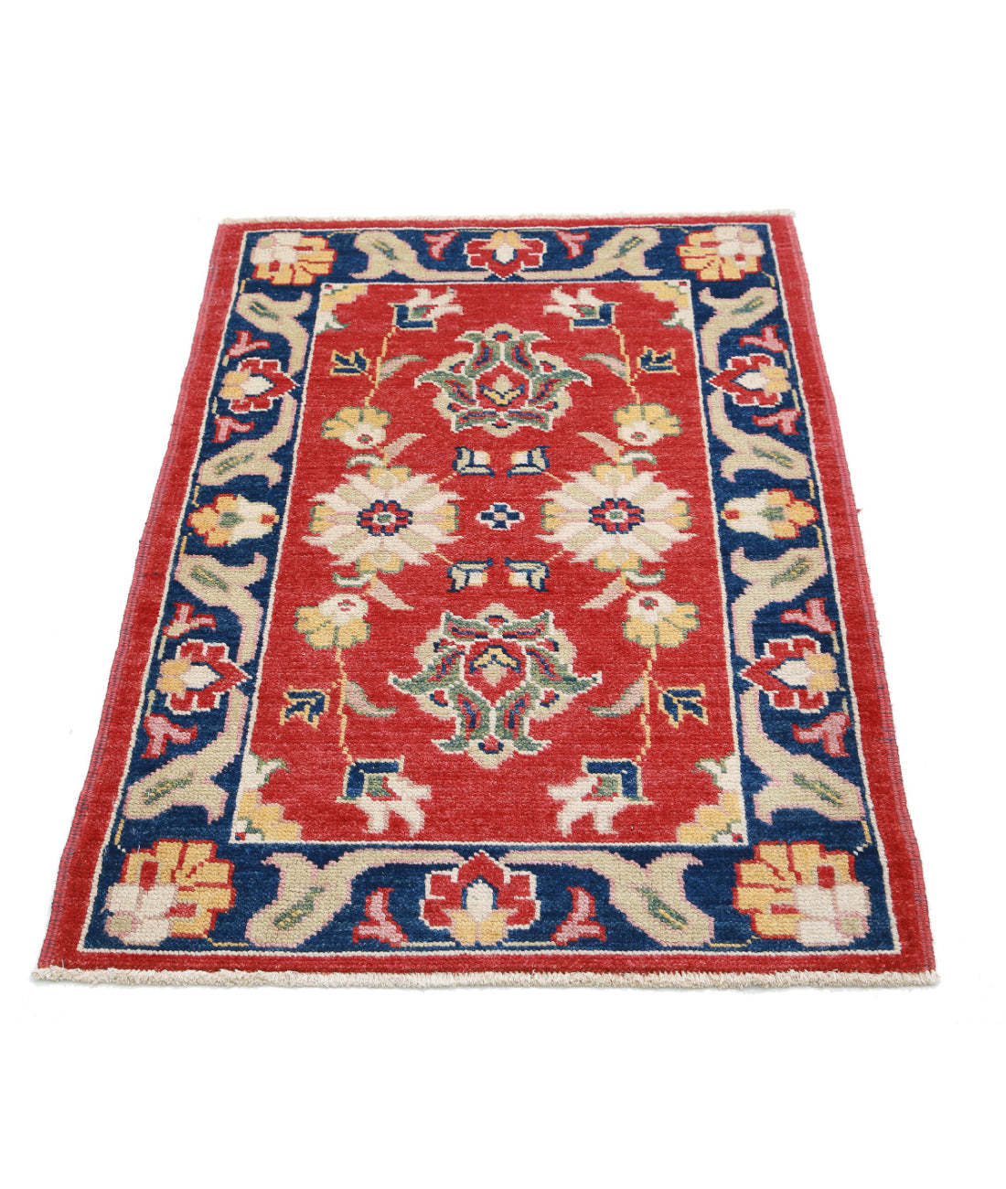 Ziegler 2'6'' X 3'7'' Hand-Knotted Wool Rug 2'6'' x 3'7'' (75 X 108) / Red / Blue