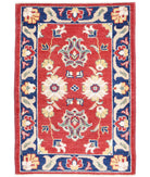 Ziegler 2'6'' X 3'7'' Hand-Knotted Wool Rug 2'6'' x 3'7'' (75 X 108) / Red / Blue