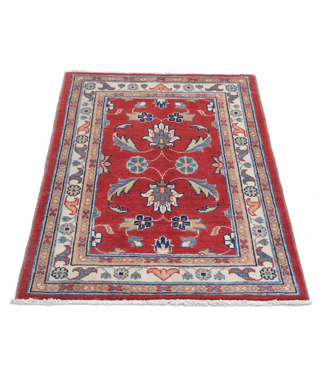 Ziegler 2'7'' X 3'10'' Hand-Knotted Wool Rug 2'7'' x 3'10'' (78 X 115) / Red / Ivory