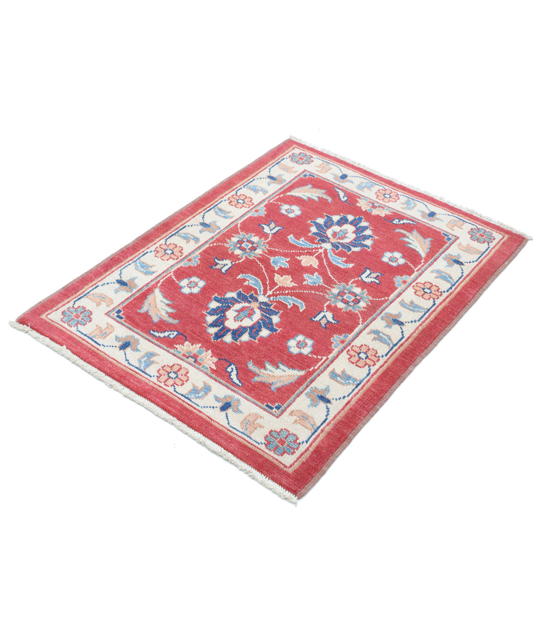Ziegler 2'7'' X 3'6'' Hand-Knotted Wool Rug 2'7'' x 3'6'' (78 X 105) / Red / Ivory