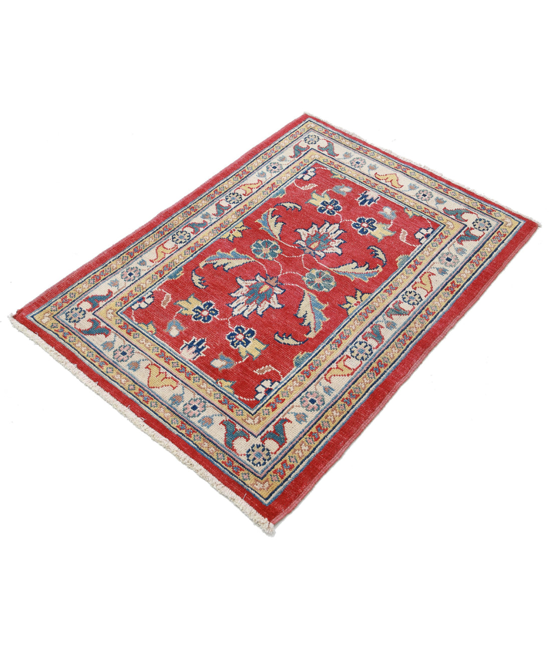 Ziegler 2'9'' X 3'9'' Hand-Knotted Wool Rug 2'9'' x 3'9'' (83 X 113) / Red / Ivory
