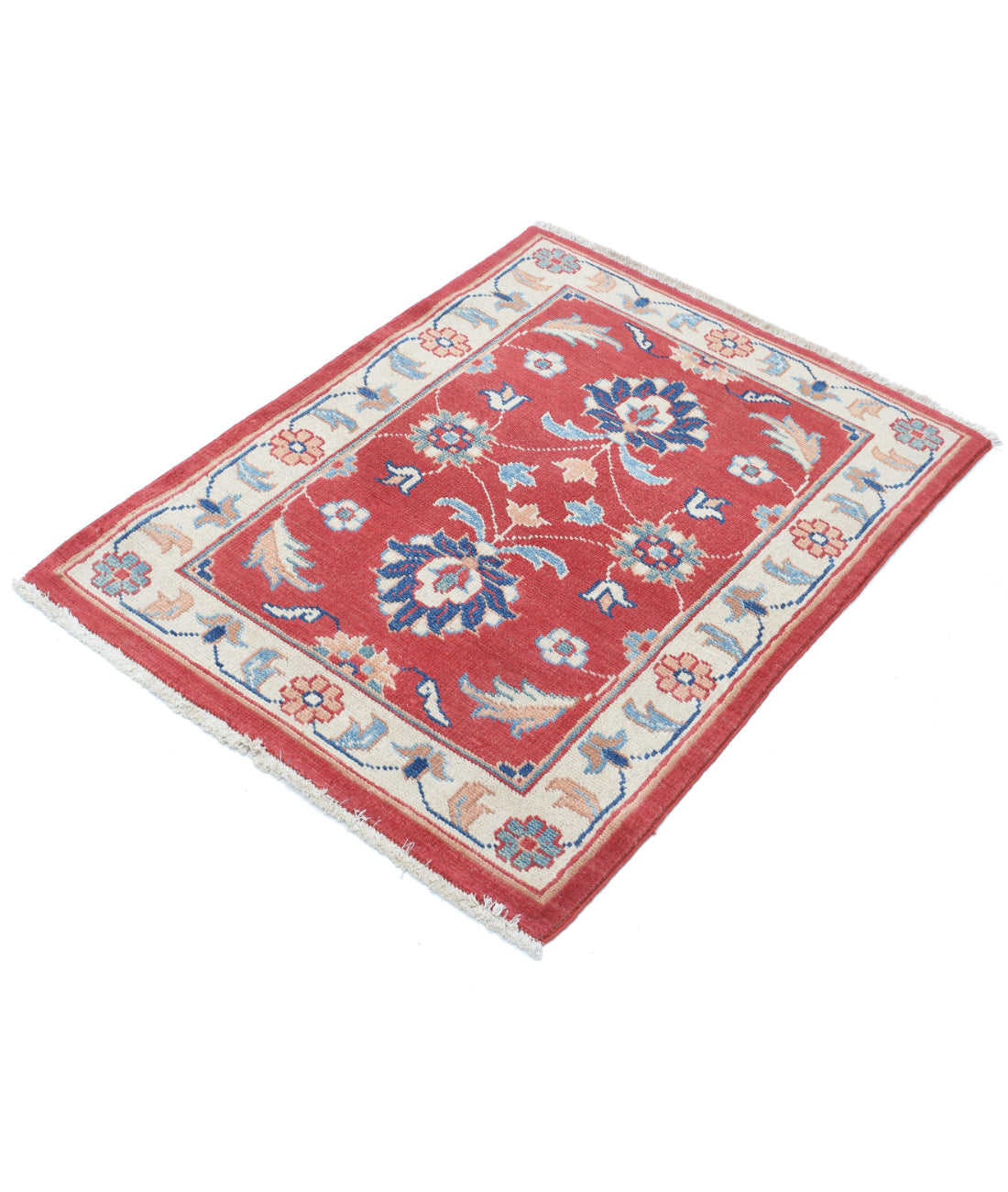 Ziegler 2'7'' X 3'5'' Hand-Knotted Wool Rug 2'7'' x 3'5'' (78 X 103) / Red / Ivory