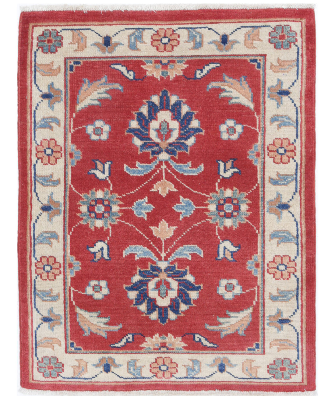 Ziegler 2'7'' X 3'5'' Hand-Knotted Wool Rug 2'7'' x 3'5'' (78 X 103) / Red / Ivory