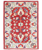 Ziegler 2'1'' X 3'0'' Hand-Knotted Wool Rug 2'1'' x 3'0'' (63 X 90) / Red / Ivory