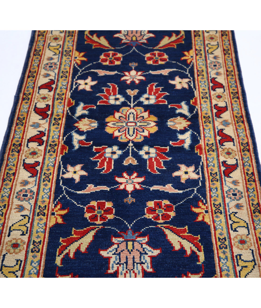 Ziegler 2'6'' X 6'6'' Hand-Knotted Wool Rug 2'6'' x 6'6'' (75 X 195) / Blue / N/A