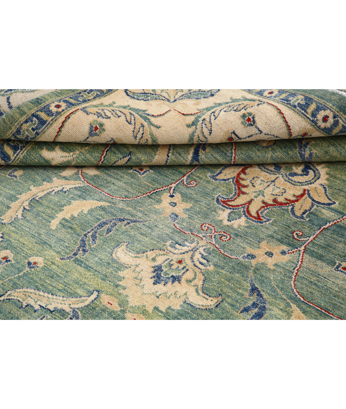 Ziegler 8'11'' X 12'3'' Hand-Knotted Wool Rug 8'11'' x 12'3'' (268 X 368) / Green / N/A