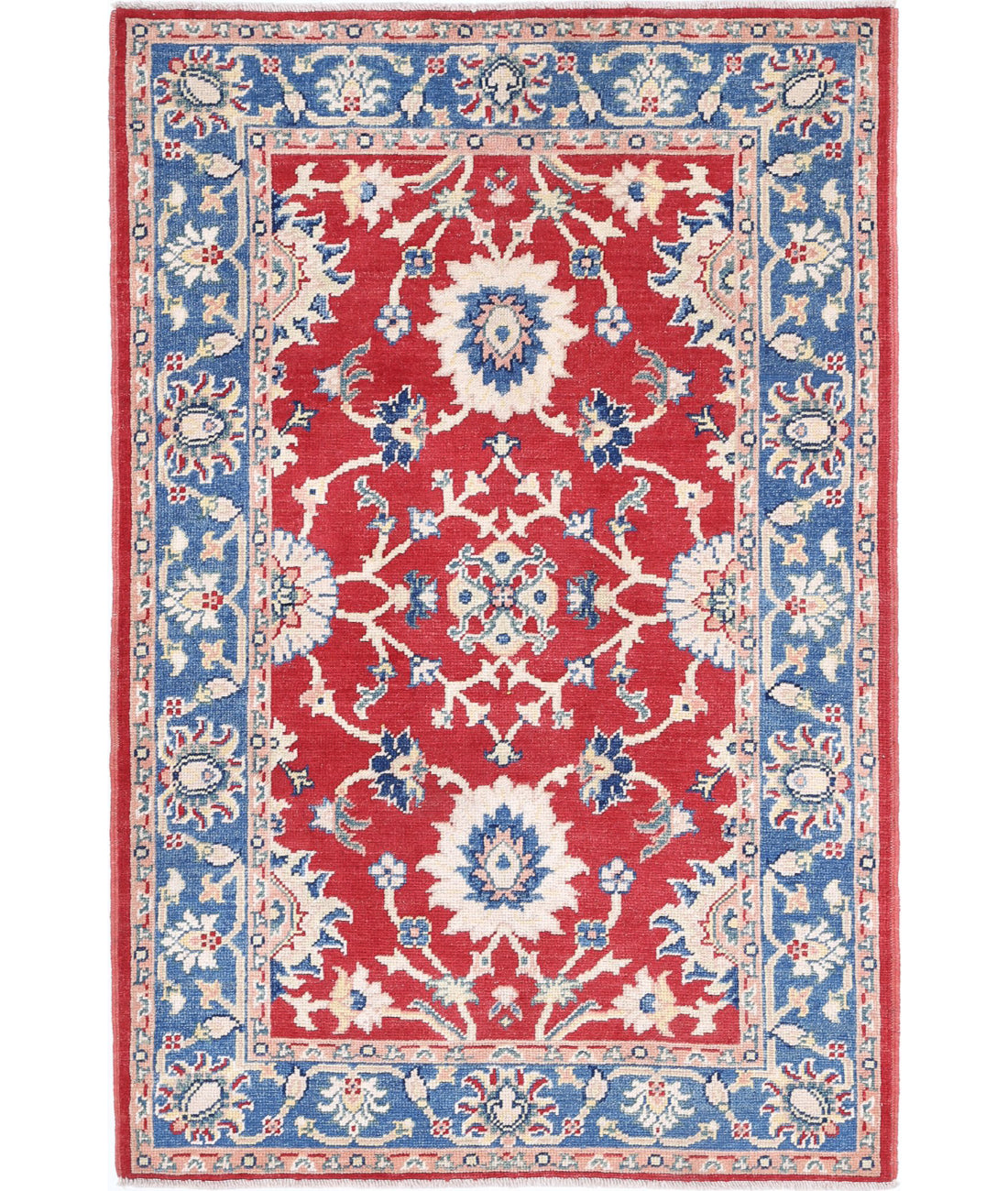 Ziegler 4'0'' X 6'1'' Hand-Knotted Wool Rug 4'0'' x 6'1'' (120 X 183) / Red / N/A