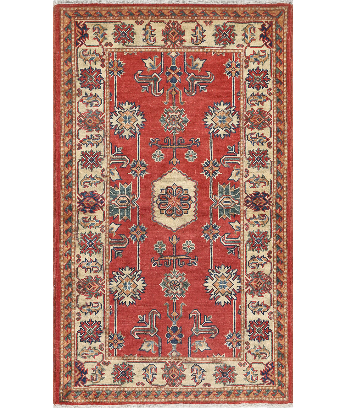 Ziegler 3'0'' X 5'1'' Hand-Knotted Wool Rug 3'0'' x 5'1'' (90 X 153) / Red / N/A