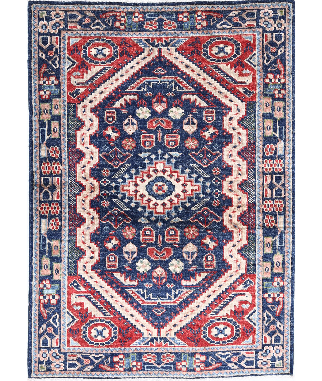 Ziegler 3'4'' X 4'10'' Hand-Knotted Wool Rug 3'4'' x 4'10'' (100 X 145) / Blue / N/A