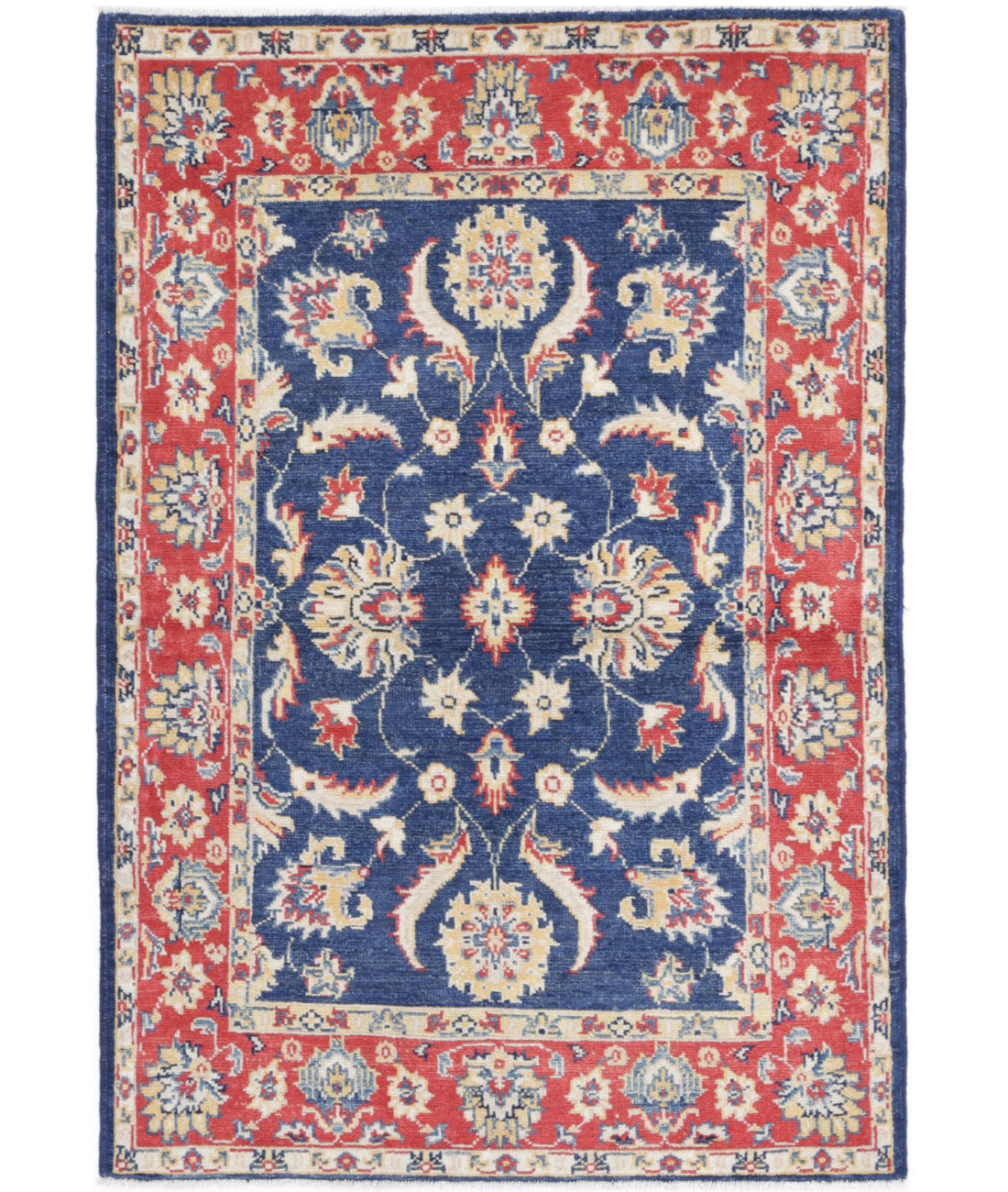 Ziegler 3'3'' X 4'10'' Hand-Knotted Wool Rug 3'3'' x 4'10'' (98 X 145) / Blue / N/A