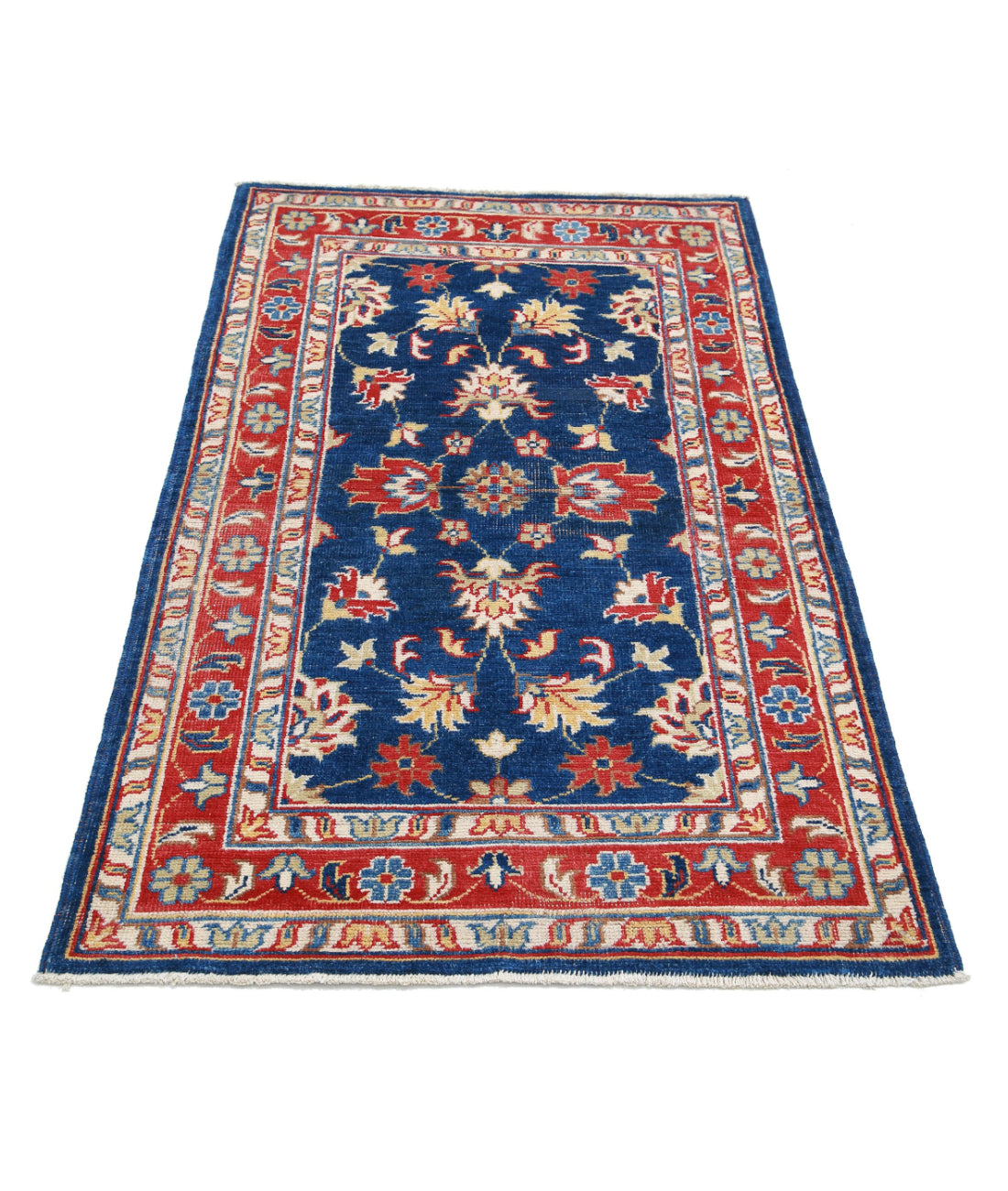 Ziegler 3'0'' X 5'0'' Hand-Knotted Wool Rug 3'0'' x 5'0'' (90 X 150) / Blue / N/A