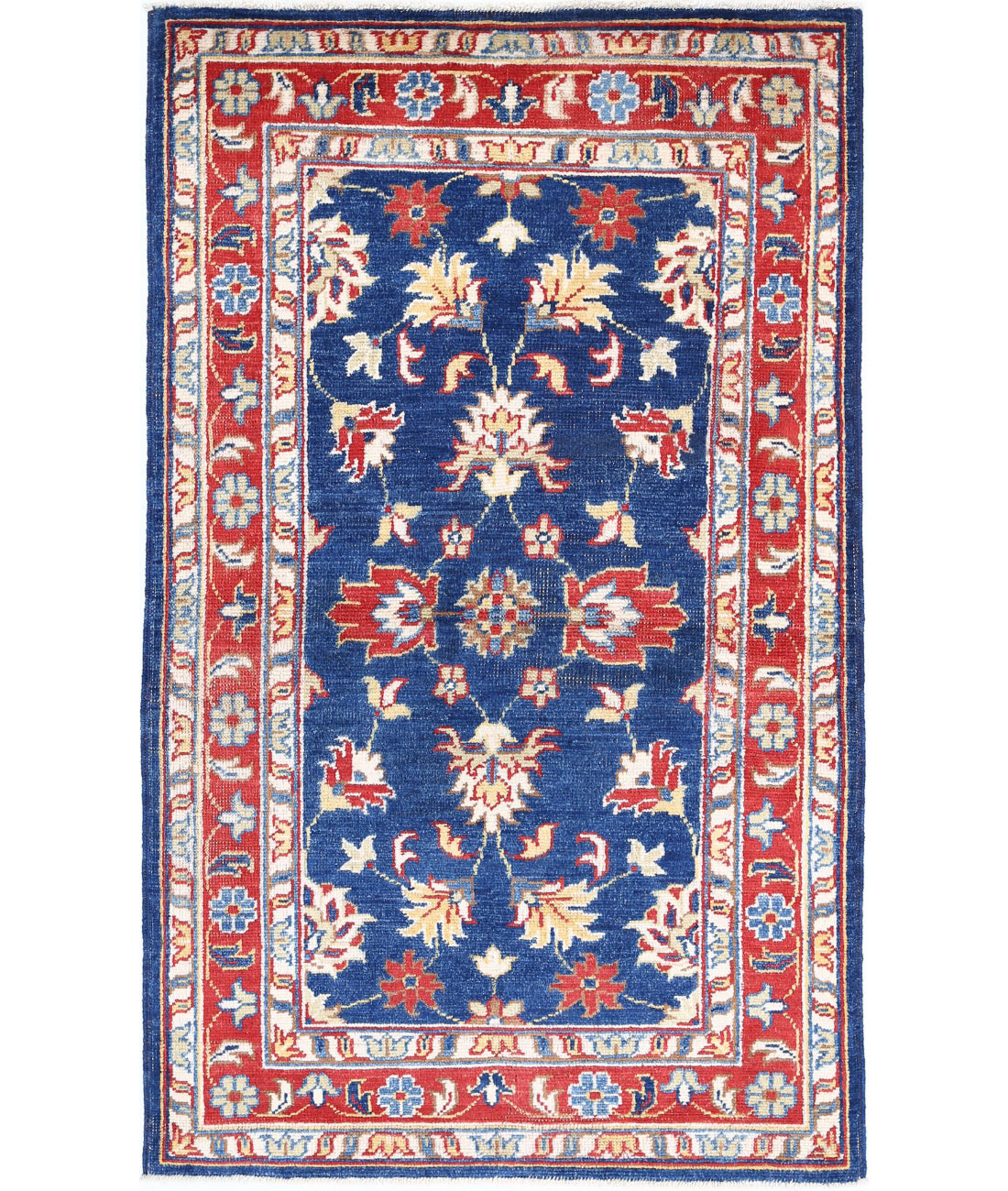 Ziegler 3'0'' X 5'0'' Hand-Knotted Wool Rug 3'0'' x 5'0'' (90 X 150) / Blue / N/A