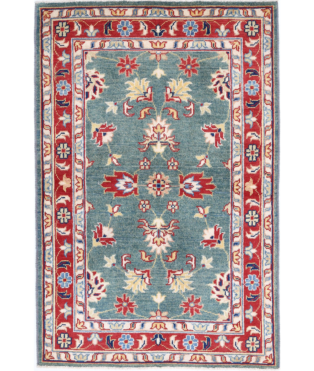 Ziegler 3'2'' X 4'10'' Hand-Knotted Wool Rug 3'2'' x 4'10'' (95 X 145) / Green / N/A