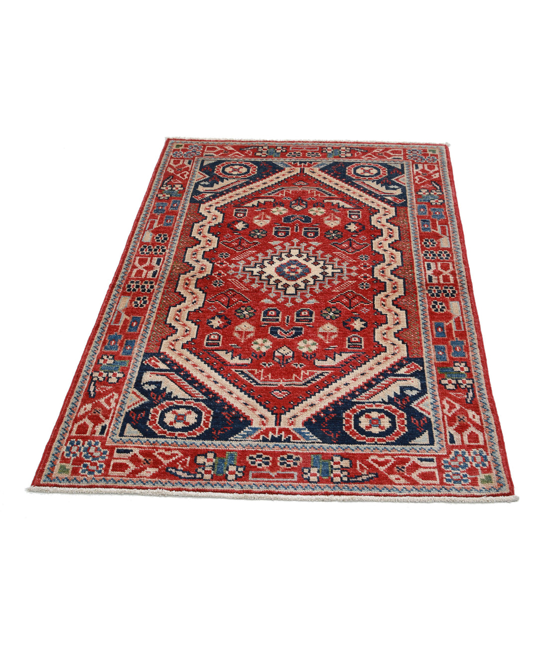 Ziegler 3'3'' X 4'1'' Hand-Knotted Wool Rug 3'3'' x 4'1'' (98 X 123) / Red / N/A