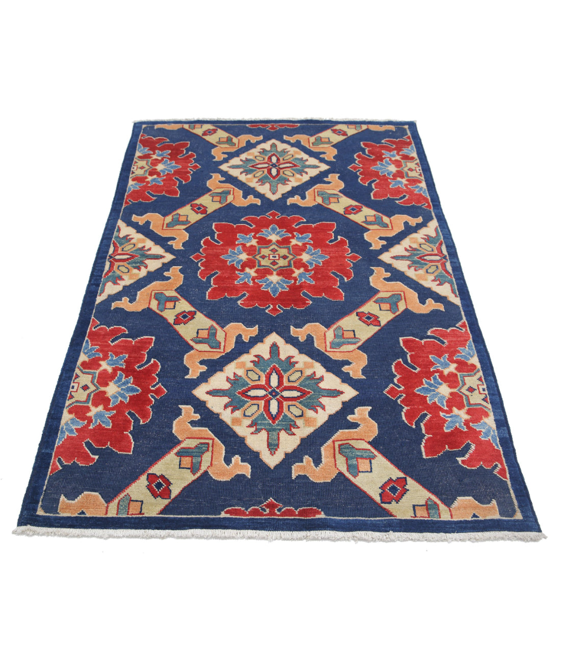 Ziegler 4'0'' X 6'0'' Hand-Knotted Wool Rug 4'0'' x 6'0'' (120 X 180) / Blue / N/A