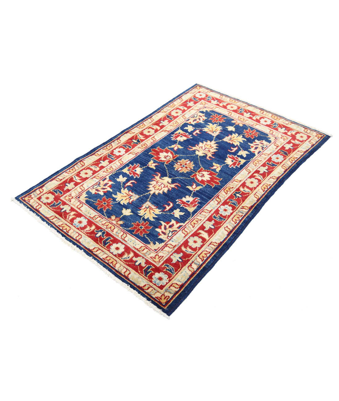 Ziegler 3'0'' X 4'9'' Hand-Knotted Wool Rug 3'0'' x 4'9'' (90 X 143) / Blue / N/A