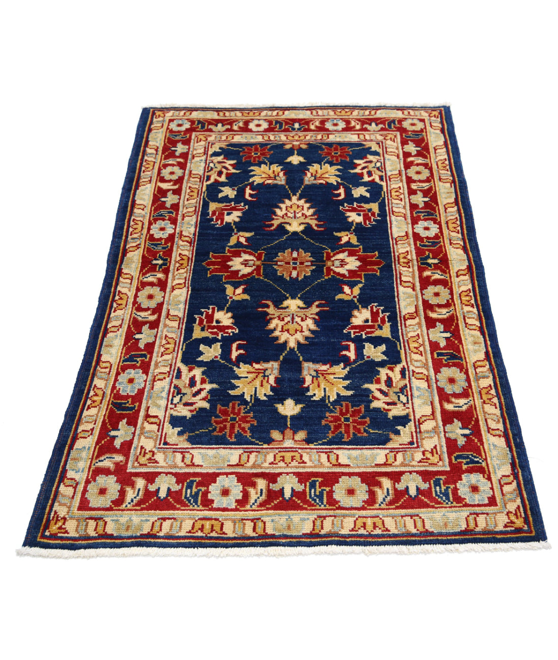 Ziegler 3'0'' X 4'9'' Hand-Knotted Wool Rug 3'0'' x 4'9'' (90 X 143) / Blue / N/A