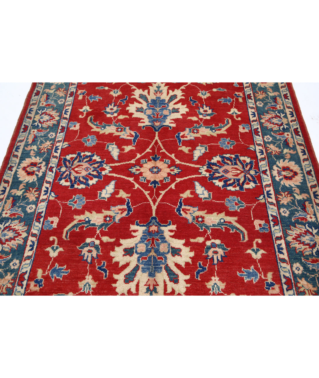 Ziegler 4'9'' X 6'6'' Hand-Knotted Wool Rug 4'9'' x 6'6'' (143 X 195) / Red / Blue