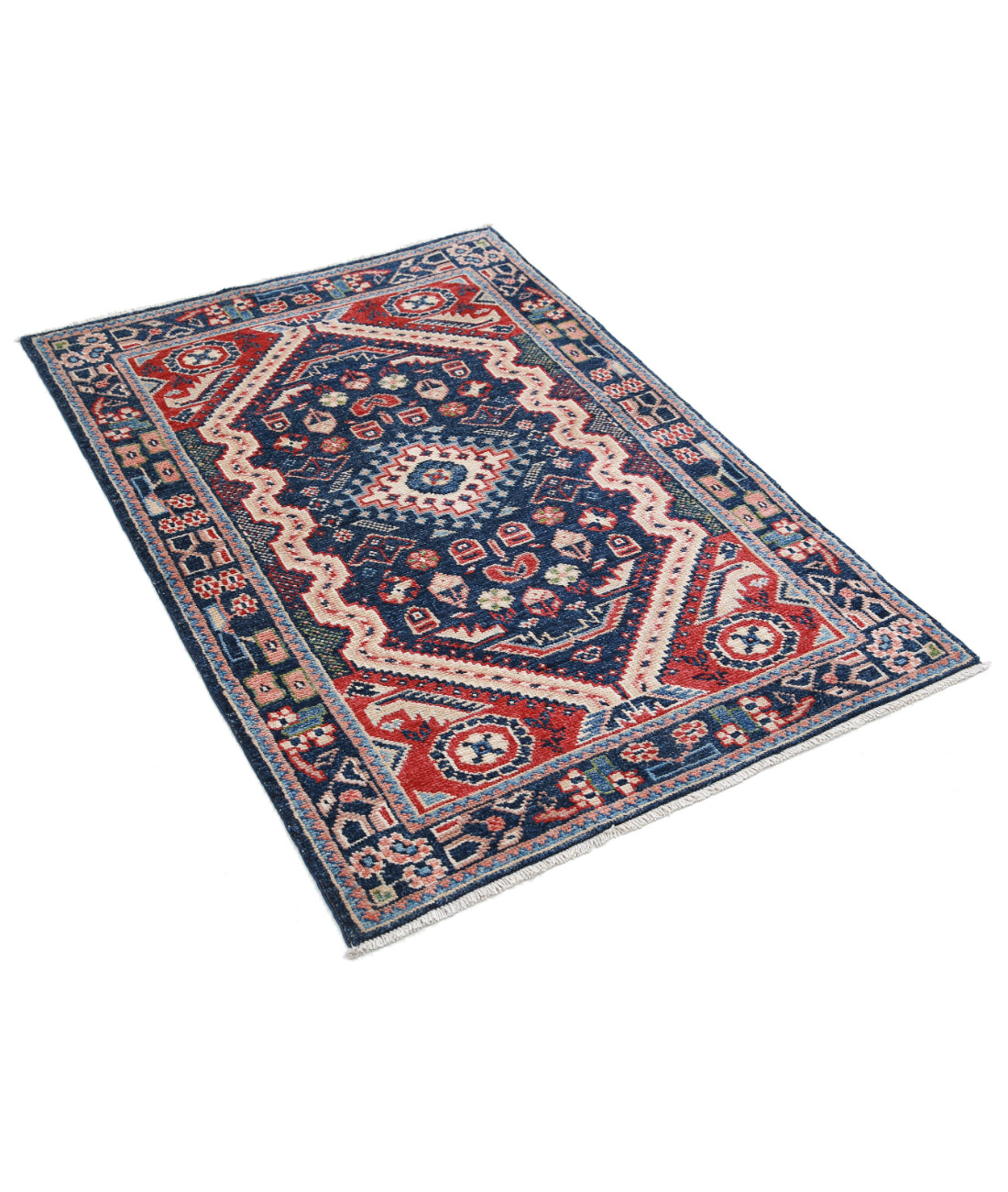 Ziegler 3'3'' X 4'10'' Hand-Knotted Wool Rug 3'3'' x 4'10'' (98 X 145) / Blue / N/A