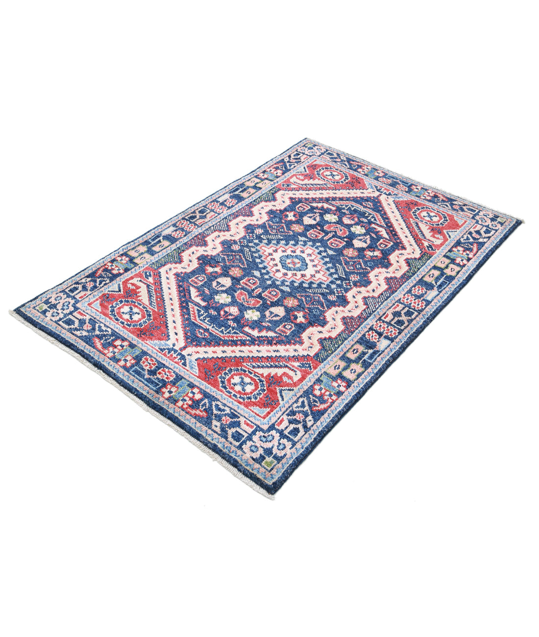 Ziegler 3'3'' X 4'10'' Hand-Knotted Wool Rug 3'3'' x 4'10'' (98 X 145) / Blue / N/A