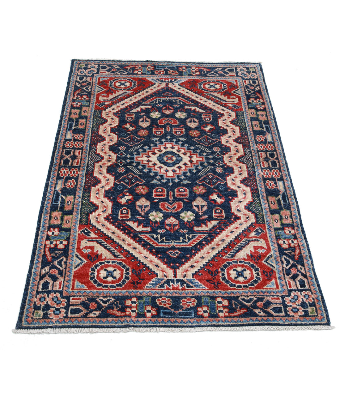 Ziegler 3'3'' X 4'10'' Hand-Knotted Wool Rug 3'3'' x 4'10'' (98 X 145) / Blue / N/A