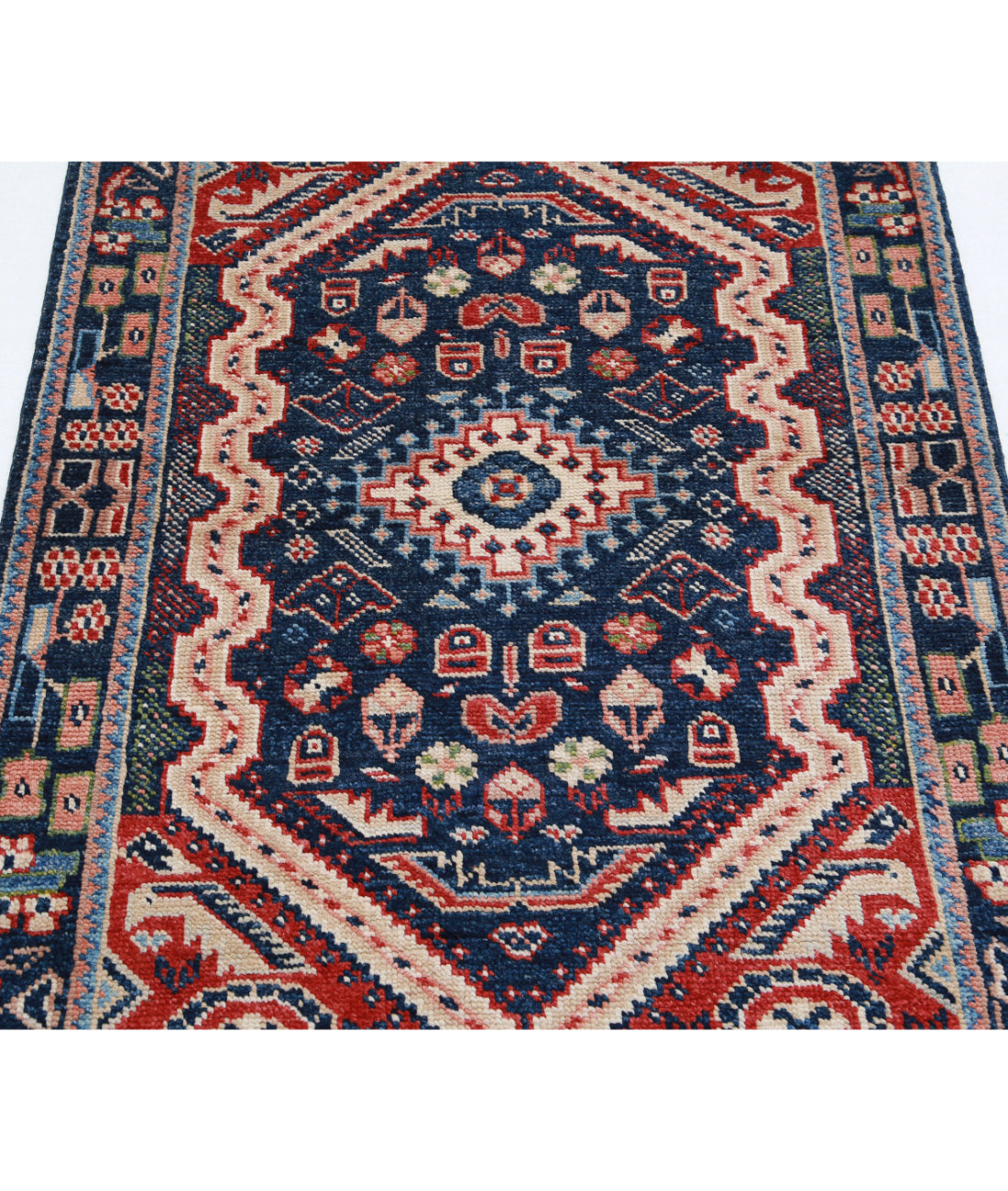 Ziegler 3'3'' X 4'10'' Hand-Knotted Wool Rug 3'3'' x 4'10'' (98 X 145) / Blue / N/A