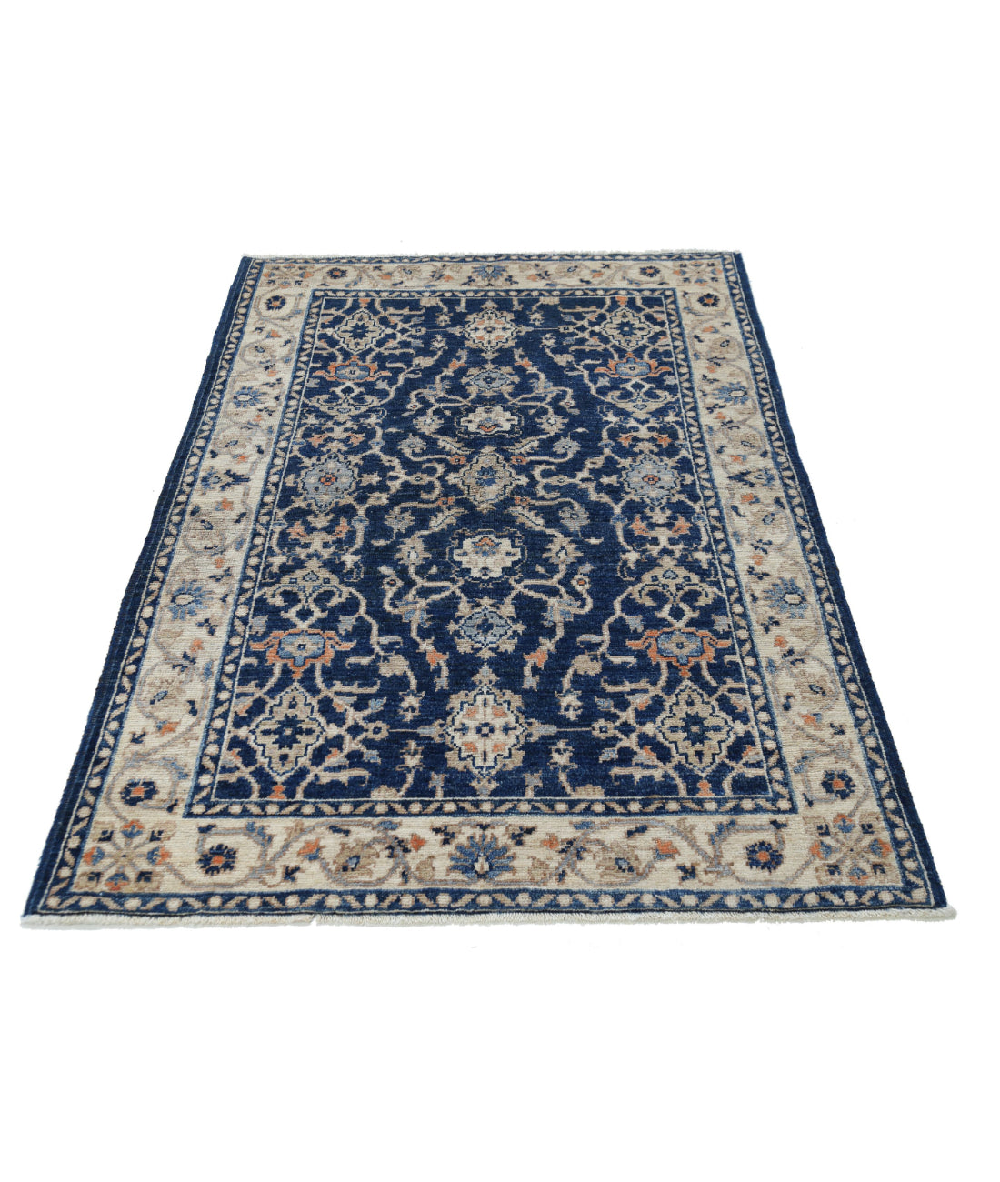 Ziegler 3'11'' X 5'9'' Hand-Knotted Wool Rug 3'11'' x 5'9'' (118 X 173) / Blue / N/A