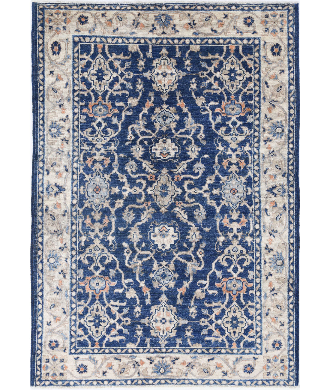 Ziegler 3'11'' X 5'9'' Hand-Knotted Wool Rug 3'11'' x 5'9'' (118 X 173) / Blue / N/A