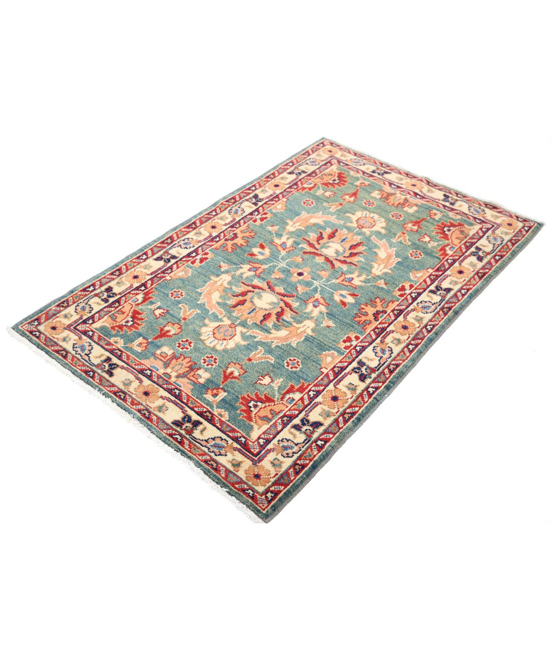 Ziegler 3'0'' X 4'8'' Hand-Knotted Wool Rug 3'0'' x 4'8'' (90 X 140) / Green / N/A