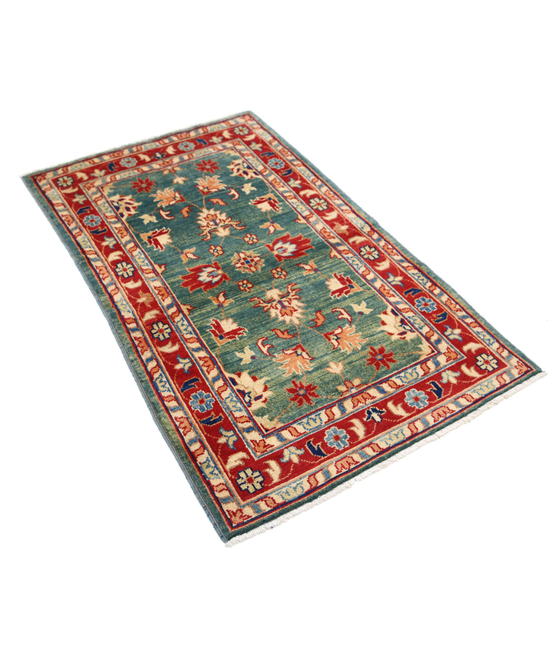 Ziegler 3'0'' X 4'10'' Hand-Knotted Wool Rug 3'0'' x 4'10'' (90 X 145) / Green / N/A