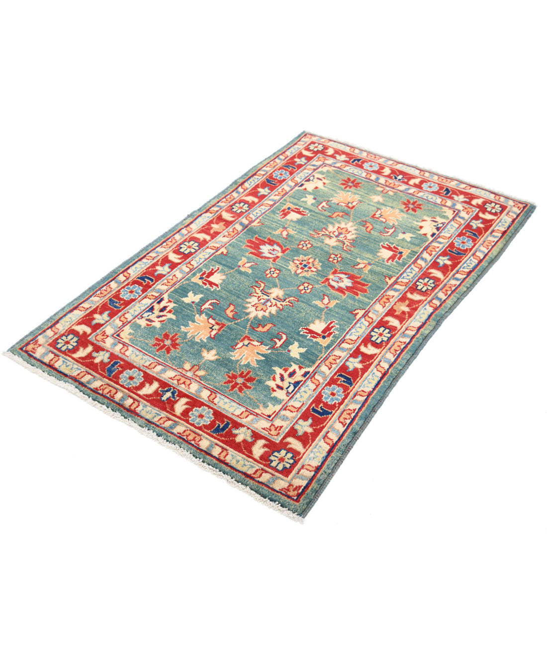 Ziegler 3'0'' X 4'10'' Hand-Knotted Wool Rug 3'0'' x 4'10'' (90 X 145) / Green / N/A