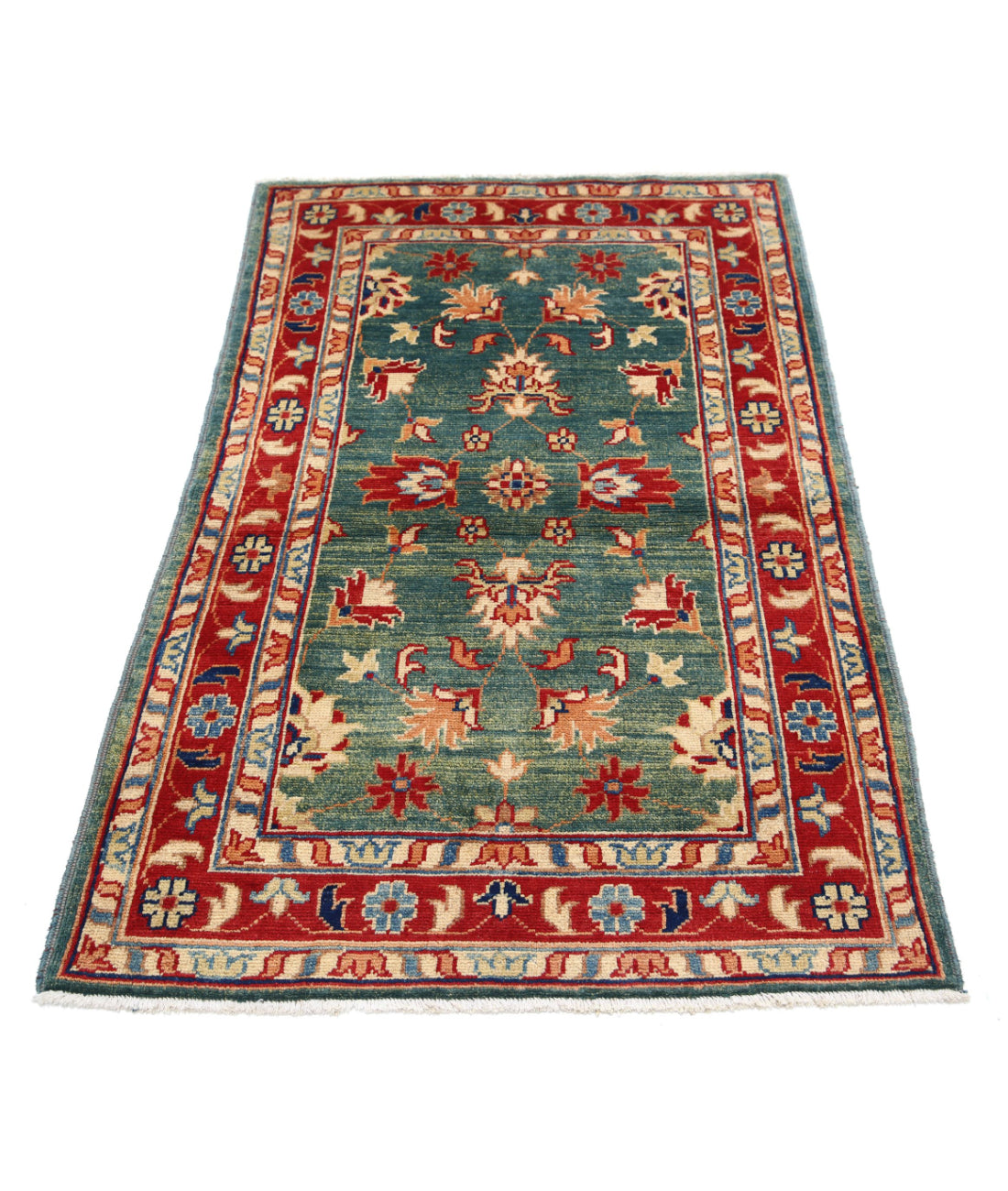 Ziegler 3'0'' X 4'10'' Hand-Knotted Wool Rug 3'0'' x 4'10'' (90 X 145) / Green / N/A