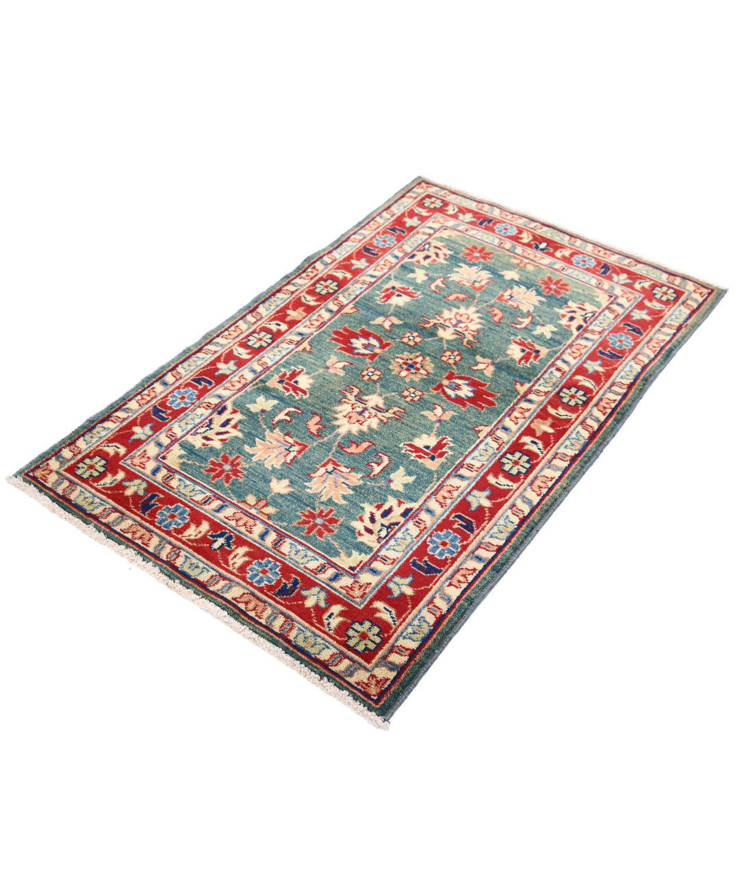 Ziegler 2'11'' X 4'9'' Hand-Knotted Wool Rug 2'11'' x 4'9'' (88 X 143) / Green / N/A