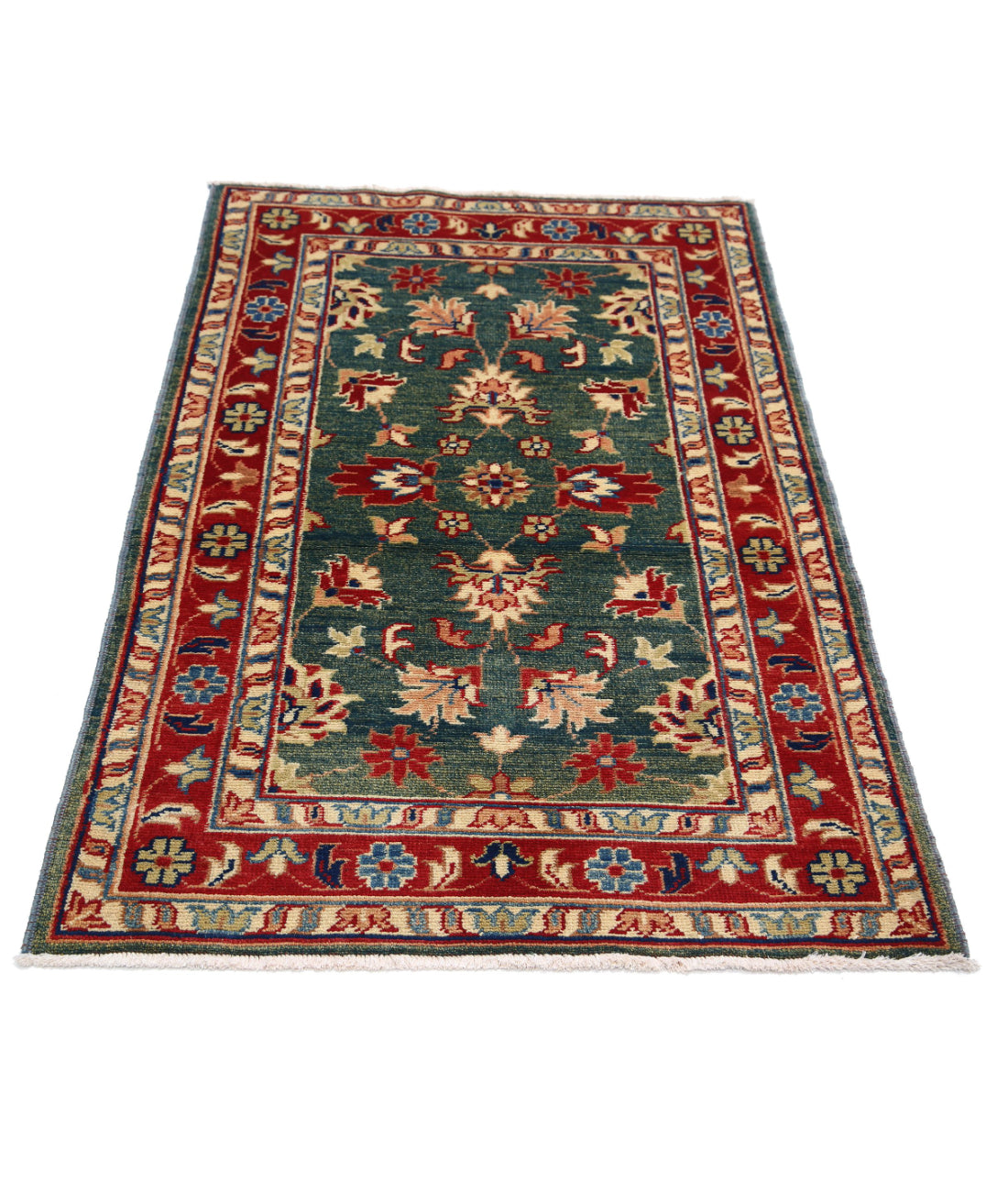 Ziegler 2'11'' X 4'9'' Hand-Knotted Wool Rug 2'11'' x 4'9'' (88 X 143) / Green / N/A