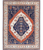Heriz 8'9'' X 11'8'' Hand-Knotted Wool Rug 8'9'' x 11'8'' (263 X 350) / Blue / Ivory