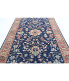 Ziegler 6'3'' X 11'6'' Hand-Knotted Wool Rug 6'3'' x 11'6'' (188 X 345) / Blue / Rust