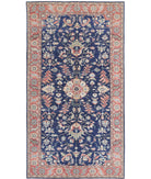 Ziegler 6'3'' X 11'6'' Hand-Knotted Wool Rug 6'3'' x 11'6'' (188 X 345) / Blue / Rust