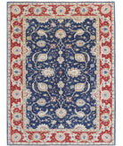 Ziegler 5'6'' X 7'6'' Hand-Knotted Wool Rug 5'6'' x 7'6'' (165 X 225) / Blue / Red