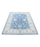 Ziegler 4'9'' X 6'4'' Hand-Knotted Wool Rug 4'9'' x 6'4'' (143 X 190) / Blue / Ivory