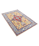 Ziegler 4'0'' X 5'10'' Hand-Knotted Wool Rug 4'0'' x 5'10'' (120 X 175) / Gold / Blue