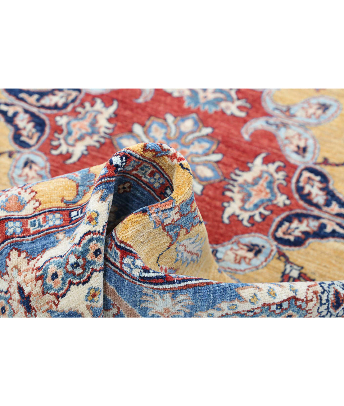 Ziegler 4'0'' X 5'10'' Hand-Knotted Wool Rug 4'0'' x 5'10'' (120 X 175) / Gold / Blue